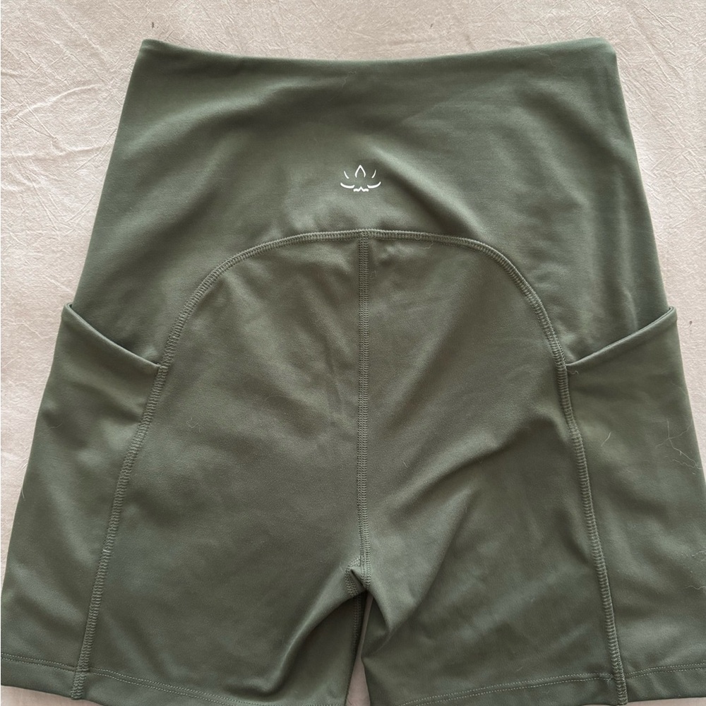 Beyond Yoga Sage Green Bike Shorts